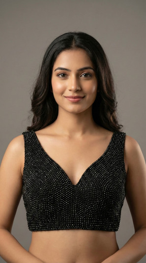 Sabyasachi inspired Black beaded Sleevless