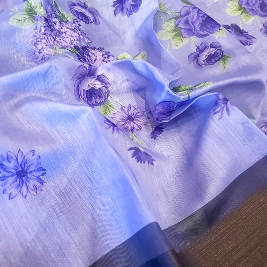 Pastel Linen Floral Lavendar