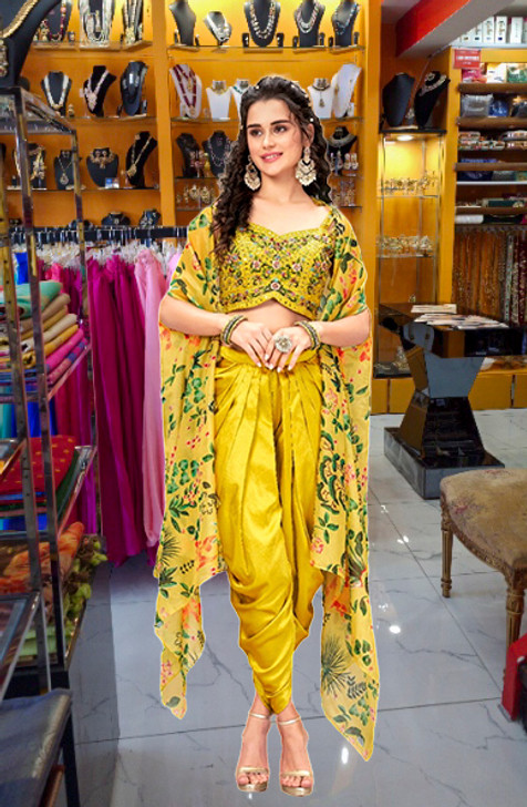 Mirabel Dhotie Lehenga yellow