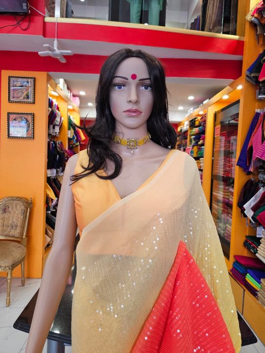 Shaded Crushed Georgette