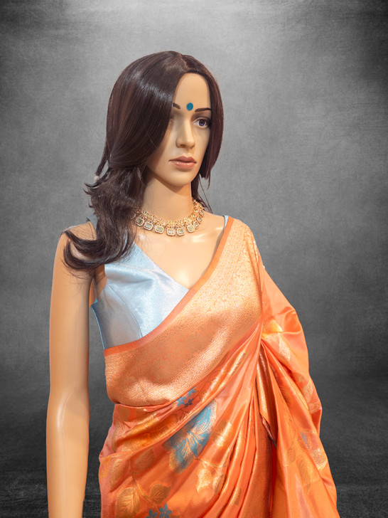kora resham silky Coral