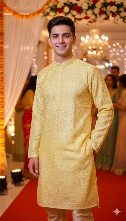 Ranveer Yellow Kurta
