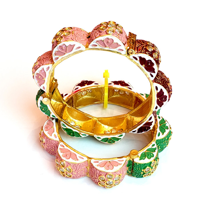Multi Khada Bangle Handcreafted  Size 2.6 can fit sizes 2.4 to 2.8.