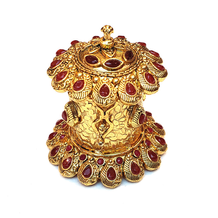 Ruby Leaf Sindoor Box