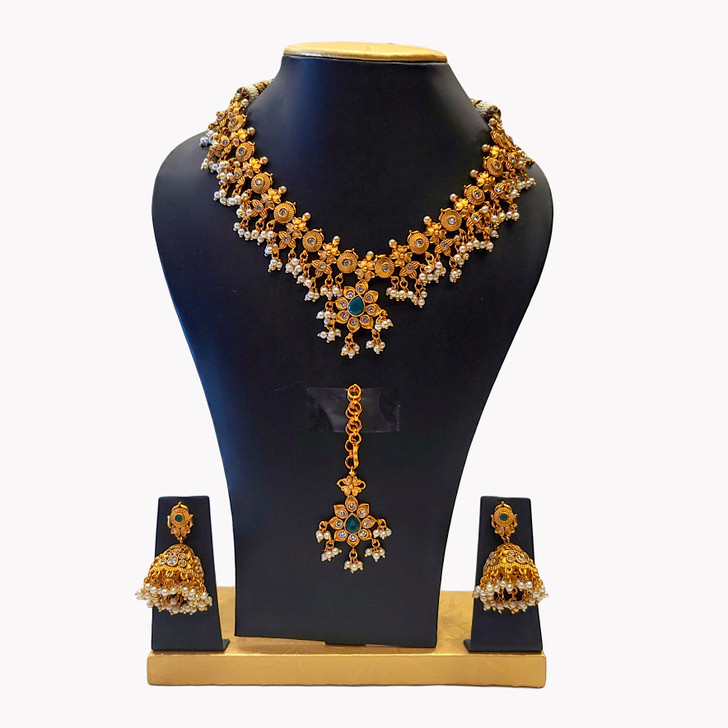 mat gold Necklace set