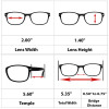 Reading Glasses Value 2 Pack Dimensions