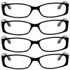 Brookside Reading Glasses 4 Pack Black