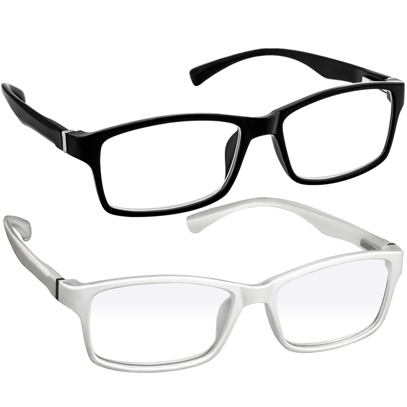 Webster Blue Light Protection Reading Glasses 2 Pack Black White