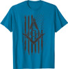 Mens Masonic American Flag Square and Compass - Freemason T-Shirt