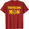 Masonic Freemasonry Fraternal Square Compass Traveling Man T-Shirt