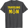Masonic Freemasonry Fraternal Square Compass Traveling Man T-Shirt