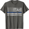 Masonic Police Thin Blue Line Flag Mason T-Shirt