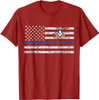 Masonic Police Thin Blue Line Flag Mason T-Shirt