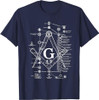 Structure of Freemasonry Square and Compass Diagram T-Shirt