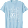 Structure of Freemasonry Square and Compass Diagram T-Shirt