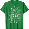 Structure of Freemasonry Square and Compass Diagram T-Shirt