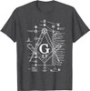 Structure of Freemasonry Square and Compass Diagram T-Shirt