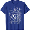 Structure of Freemasonry Square and Compass Diagram T-Shirt