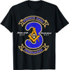 Prince Hall Mason Brotherhood 3 Degrees Of Light Freemason T-Shirt