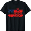 Mason Masonic US Flag Square T-Shirt