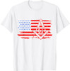 Mason Masonic US Flag Square T-Shirt