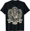 Masonic Skull God's Eye Faith Hope Charity Fathers Christmas T-Shirt