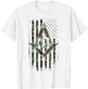Masonic American Flag Square and Compass - Freemason T-Shirt T-Shirt