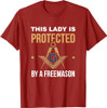 Freemason Wife Masonic Fraternal Freemasonry Square Compass T-Shirt