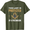 Freemason Wife Masonic Fraternal Freemasonry Square Compass T-Shirt