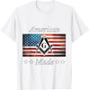 American Made Masonic USA Flag Square Compass Freemason T-Shirt