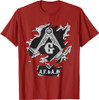 Masons AF&AM Torn Ripped Skin Symbol Masonic Father's Day T-Shirt