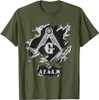 Masons AF&AM Torn Ripped Skin Symbol Masonic Father's Day T-Shirt