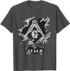 Masons AF&AM Torn Ripped Skin Symbol Masonic Father's Day T-Shirt