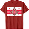 Washington DC State Flag Masonic Square & Compass Freemason T-Shirt