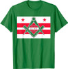Washington DC State Flag Masonic Square & Compass Freemason T-Shirt