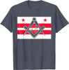 Washington DC State Flag Masonic Square & Compass Freemason T-Shirt