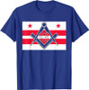 Washington DC State Flag Masonic Square & Compass Freemason T-Shirt