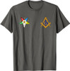 OES Mason Split Masonic Order Eastern Star Blue T-Shirt