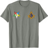 OES Mason Split Masonic Order Eastern Star Blue T-Shirt