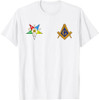 OES Mason Split Masonic Order Eastern Star Blue T-Shirt