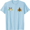 OES Mason Split Masonic Order Eastern Star Blue T-Shirt
