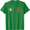 OES Mason Split Masonic Order Eastern Star Blue T-Shirt
