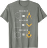 The Circle The Square The Badge Masonic Father's Day T-Shirt
