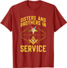 Sisters In Service OES Masonry Masonic Freemason Freemasonry T-Shirt