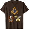 Master Mason 32nd Degree Shrine AASR Noble Masonic WD Blue T-Shirt