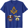 Master Mason 32nd Degree Shrine AASR Noble Masonic WD Blue T-Shirt
