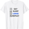 Freemason Eat Sleep Lodge Repeat - Funny Masonic Freemasonry T-Shirt