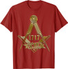 Masonic Freemasonry Fraternal Square Compass 1717 S.M.I.B. T-Shirt
