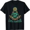 Masonic Freemasonry Fraternal Square Compass I Am A Traveler T-Shirt