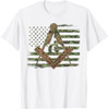 American Camo Flag Mason Masonic Camo Freemason T-Shirt